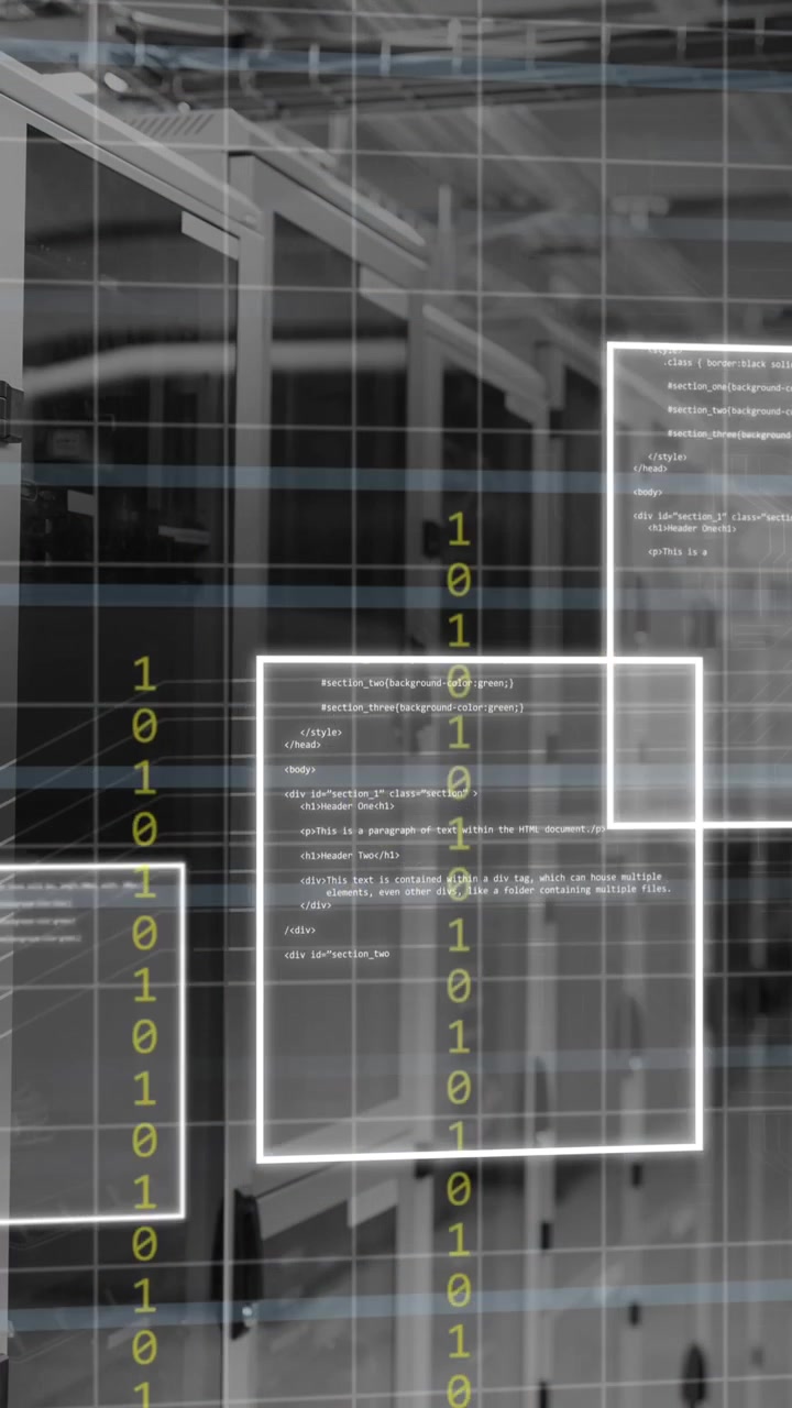 Animation of data processing over computer servers