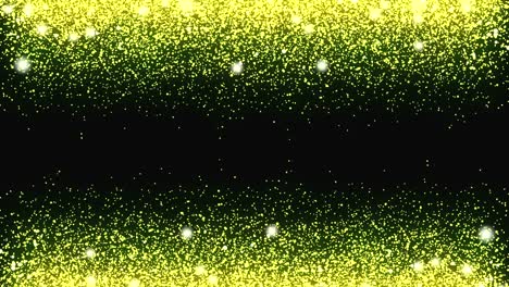 golden particles moving, abstract background