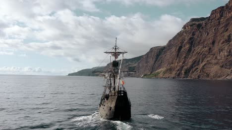 santa maria de colombo sail ship in madeira portugal