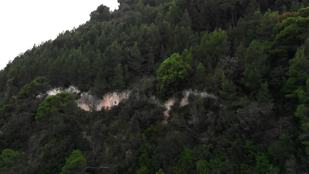 maquis mediterráneo vista aérea de una gran montaña verde