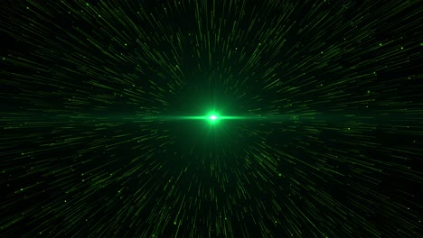 digital space sci fi tunnel with green blue neon big data hi tech information flow blockchain high