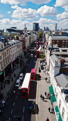 high angle view of a busy city street in london
