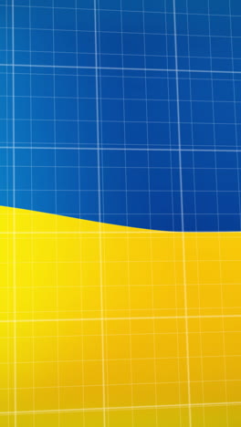 animación de datos financieros y gráfico sobre la bandera de ucrania