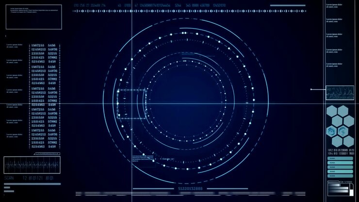 Digital abstract background with information motion graphics
