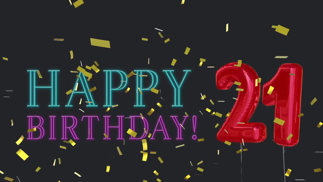 felicitación por el 21o cumpleaños.