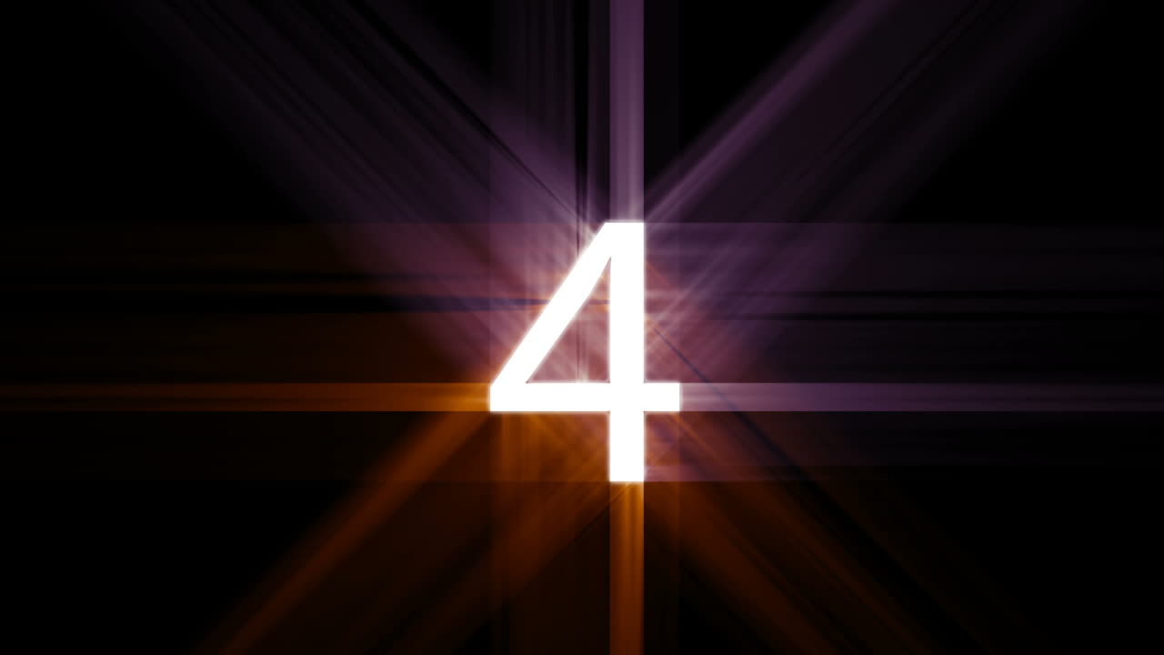 Digitally generated 10 to 0 countdown