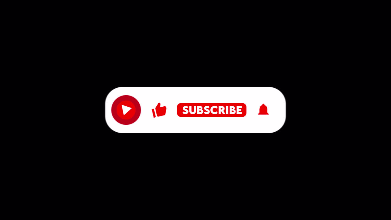 Animated Subscribe Button with Like and Notification Bell Icon