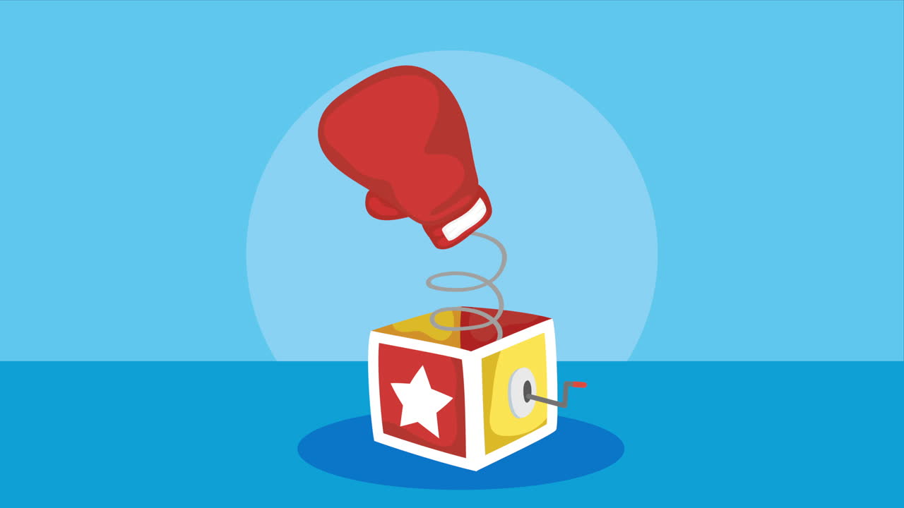 권투 장갑 잭 인 박스