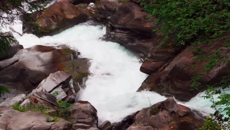 River-Pfelderer-and-part-of-its-riverbed-in-the-upper-Passeier-Valley,-South-Tyrol,-Italy