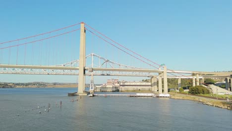 suspension bridge design, alfred zampa memorial at day