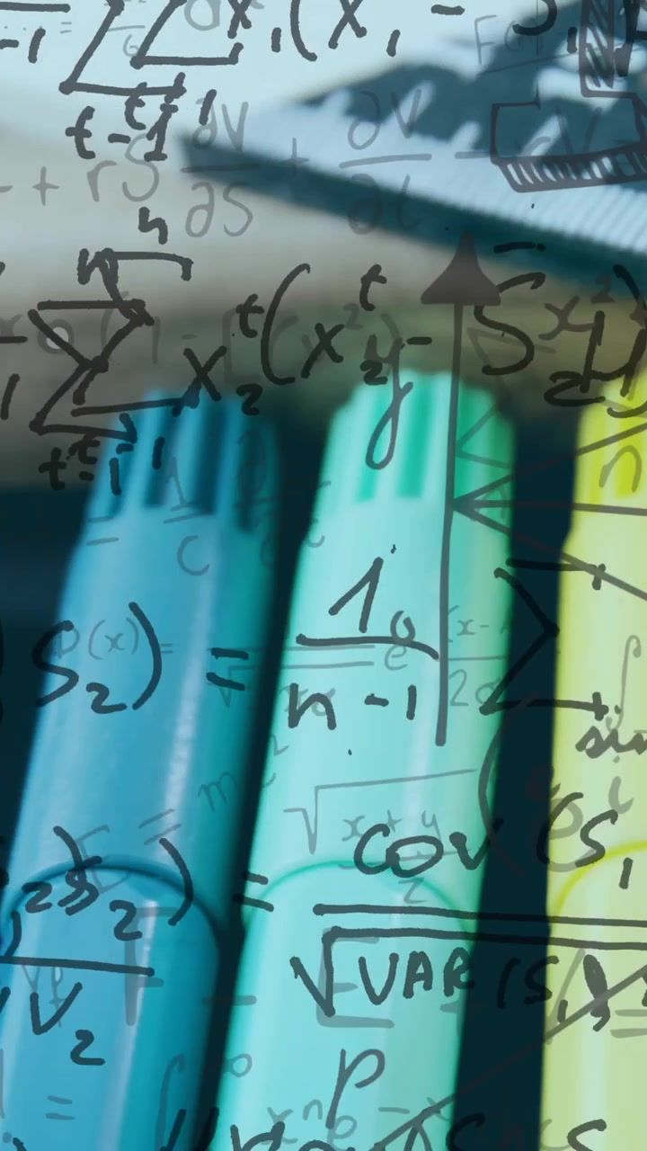 Animazione di equazioni matematiche su materiale scolastico
