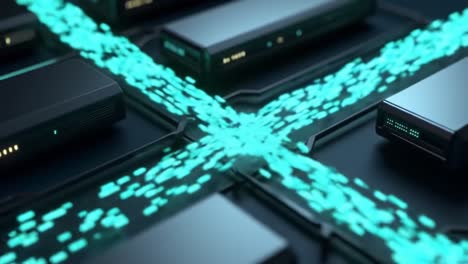 This clip showcases intricate network equipment with glowing connections, illustrating the complexities of data transfer in server technology. Discover how modern systems enhance communication.