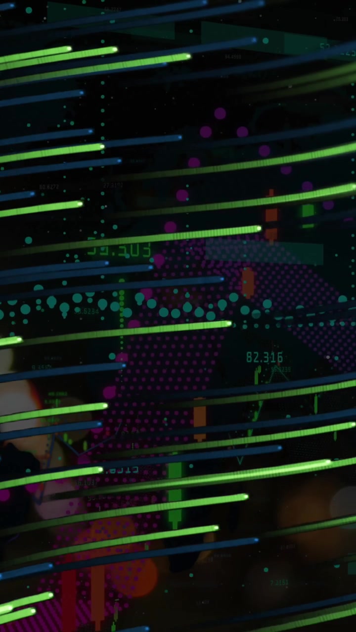 Animation of light trails over data processing