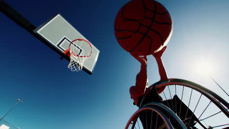 dynamic wheelchair basketball play
