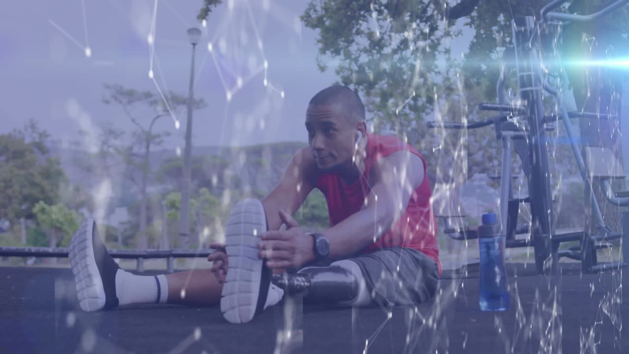 야외 운동을 하는 의족을 가진 남성 운동 선수에 대한 커뮤니케이션 네트워크의 활성화