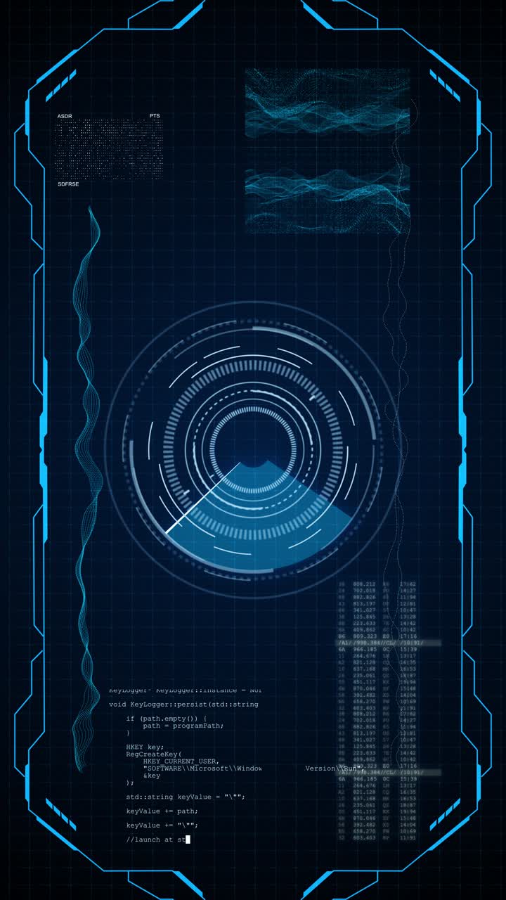 Futuristic hud technology hologram frame border viewfinder element digital motion graphic element