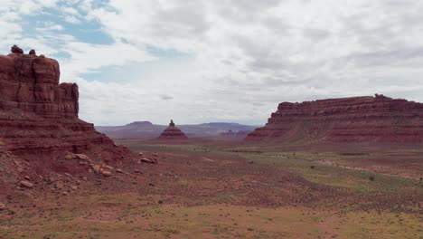 beautiful open land with eroded rock formations