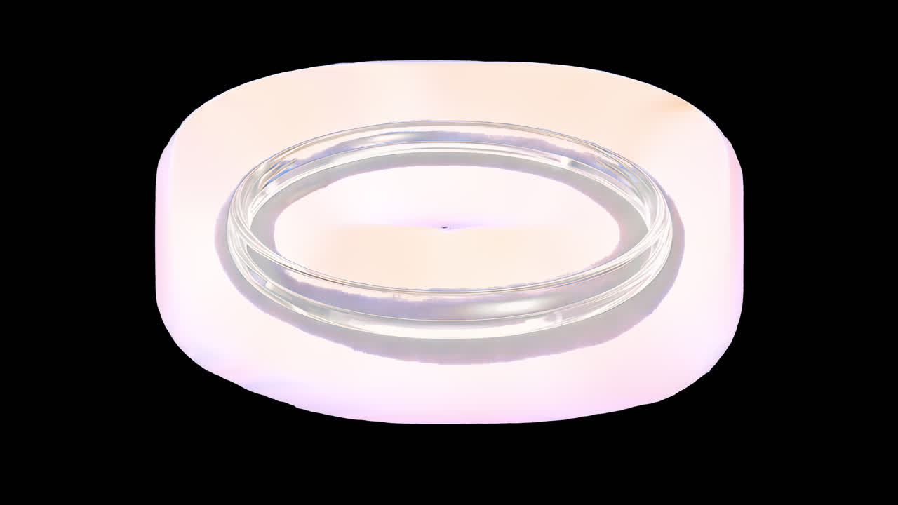 Glowing circle ring animation isolated asset, transparent 4K video, alpha channel, ProRes 4444