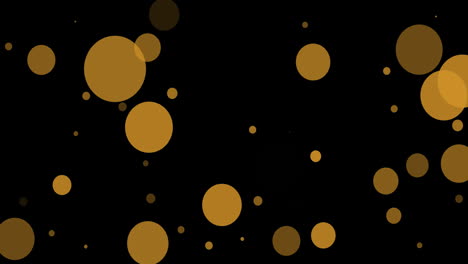 animación de manchas amarillas sobre fondo negro