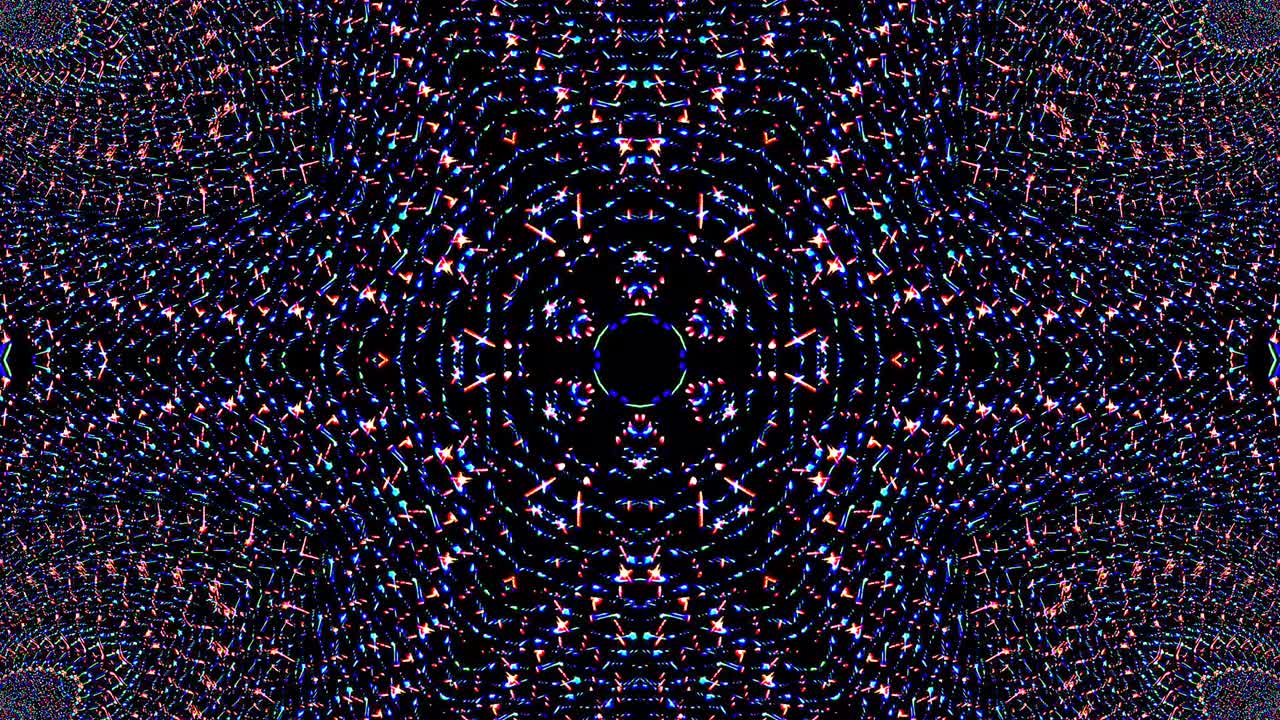 Beautiful abstract kaleidoscope that shines, a radiant light that regulates the subtle movements