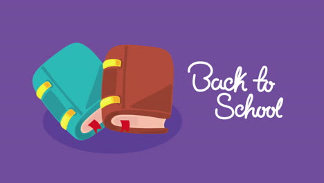 animación de letras de regreso a la escuela