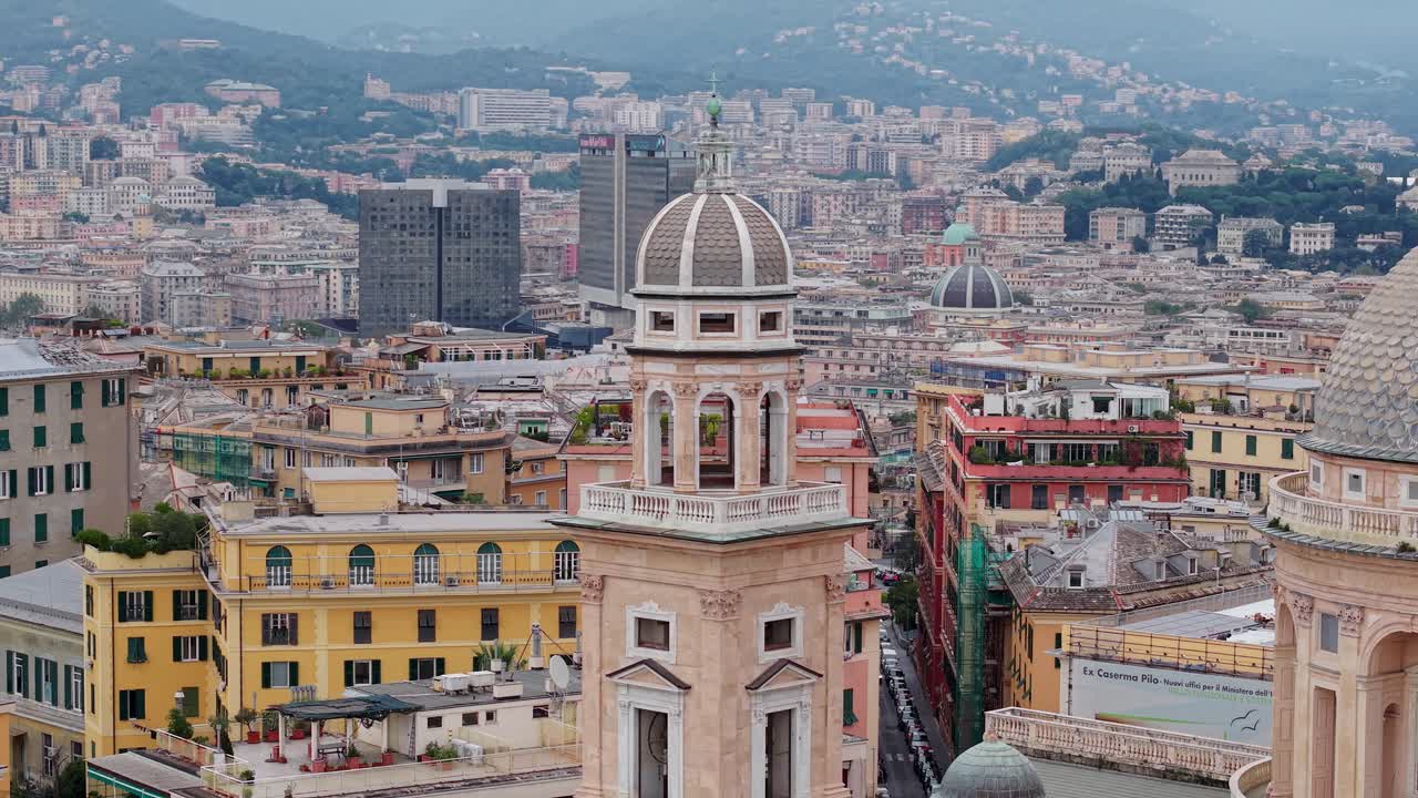 Aerial View of Genoa, Italy