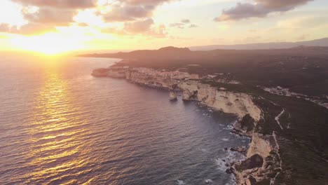 stunning sunset over coastal cliffs and ocean