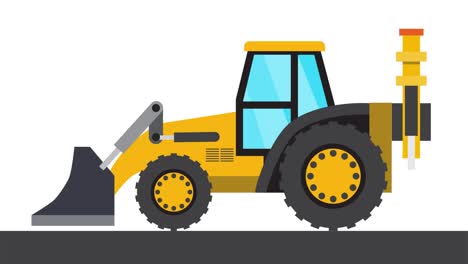 front loader or excavator. isolated on a white background
