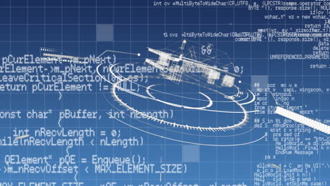 digital 3d model of a house with program codes