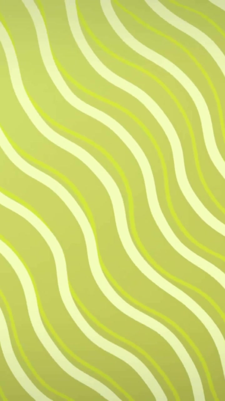 Animation of waving lines moving on green background