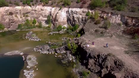 lake in aerial view