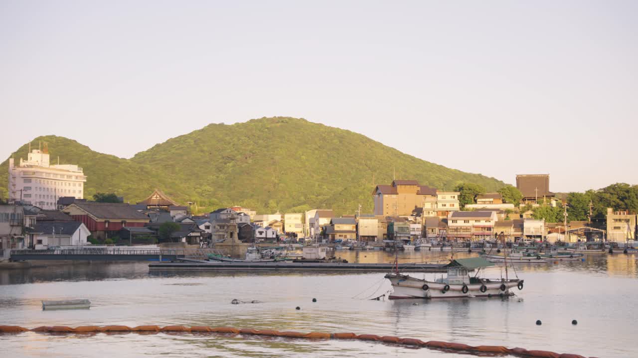 Peaceful Japanese Fishing Village, Tomonoura, Sunset on Inland Sea of Japan