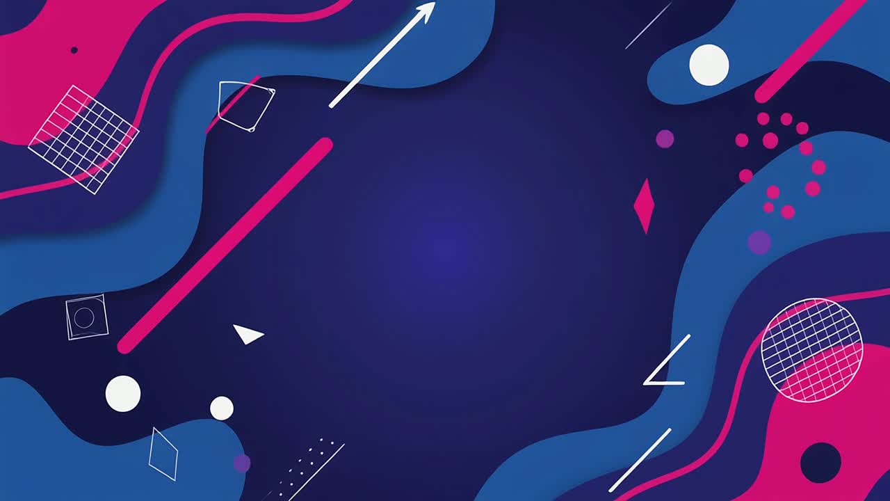 Dynamic Abstract Motion Graphics Background with Geometric Shapes