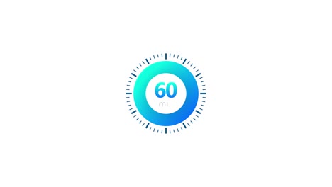 the 60 minutes timer. stopwatch icon in flat style. illustration.
