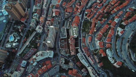 aerial view of monaco cityscape