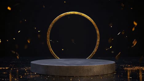 luxury gold circle display stand