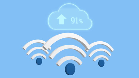 upload progress and wifi symbol 4k