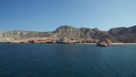 aerial shot of a stunning scenery in punta colorada, sea of cortez