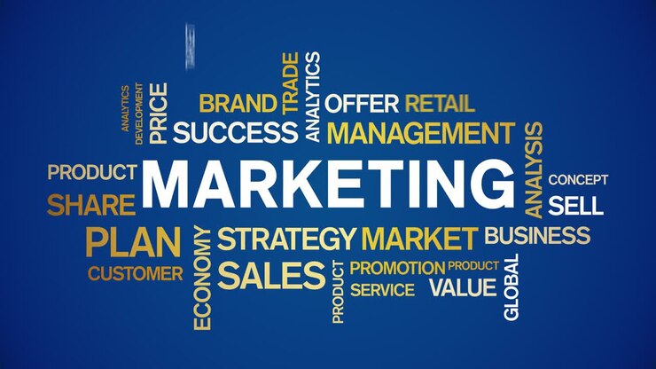 4K Marketing Animierte Schlagwort-Wolke, Textdesign-Animation Typografie-Loop
