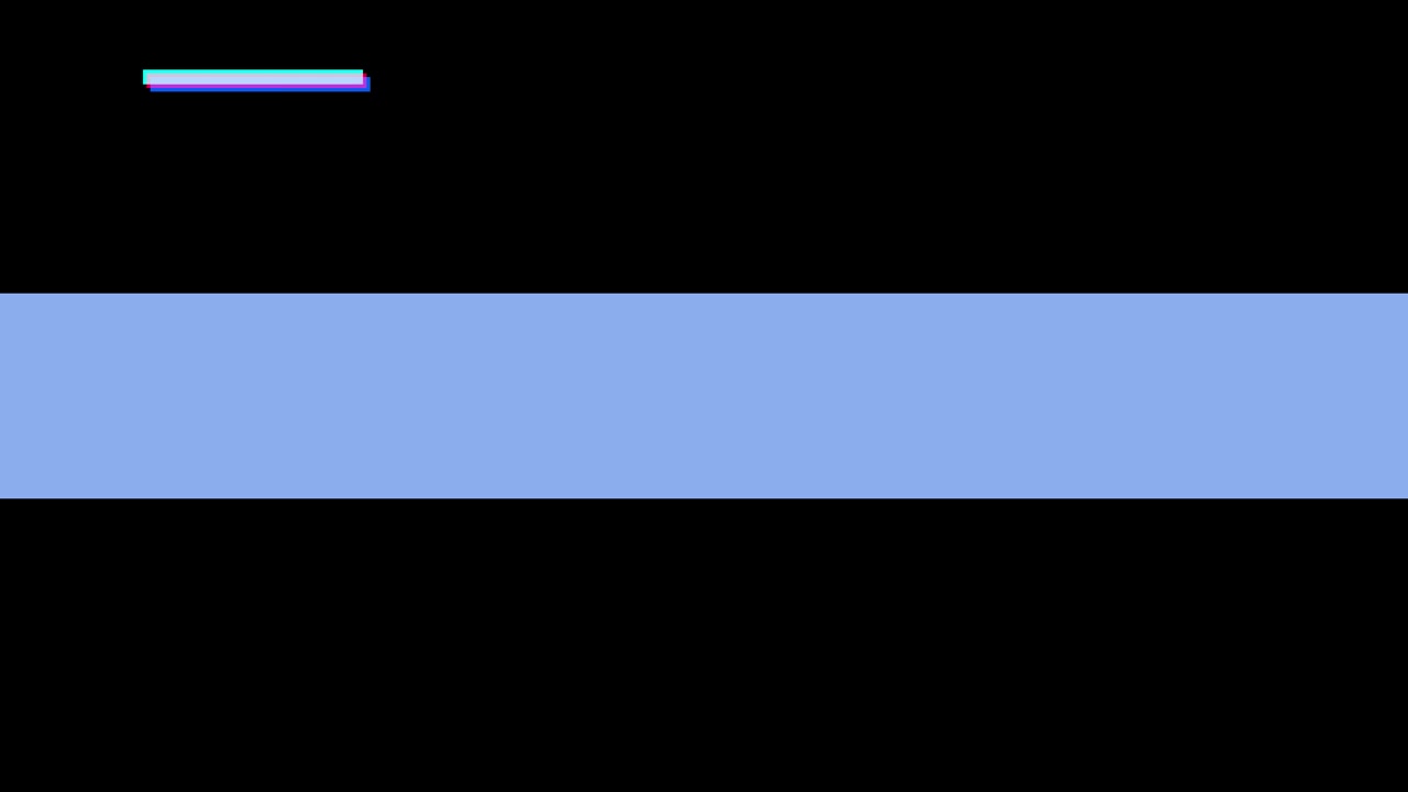 Sovrapposizione grafica con effetto glitch astratto e barra blu
