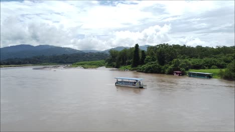 Mangrove,-Tarcoles-Costa-Rica,-Puntarenas,-Boat-In-Tropical-River