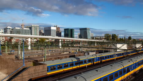 hague central railway station in autumn