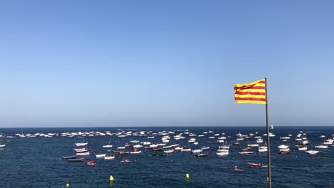 boats in front of calella de palafrugell