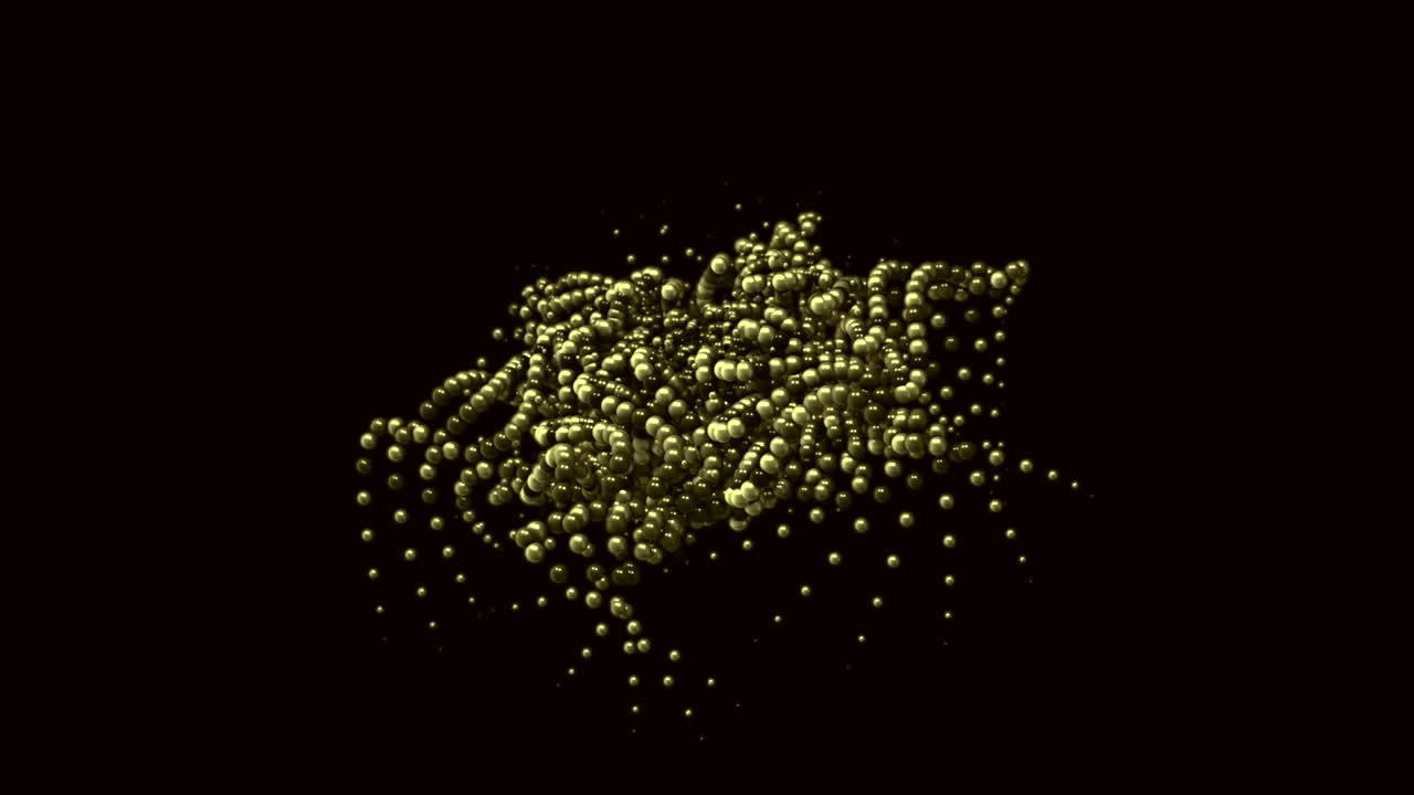 추상적인 골드 스피어 클러스터