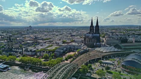 cologne cathedral and the city beyond