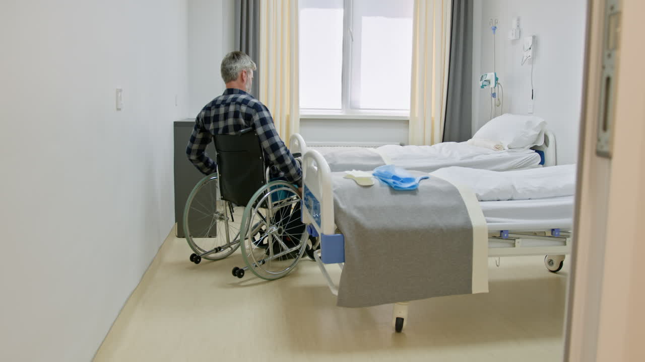 Paziente in una stanza d'ospedale