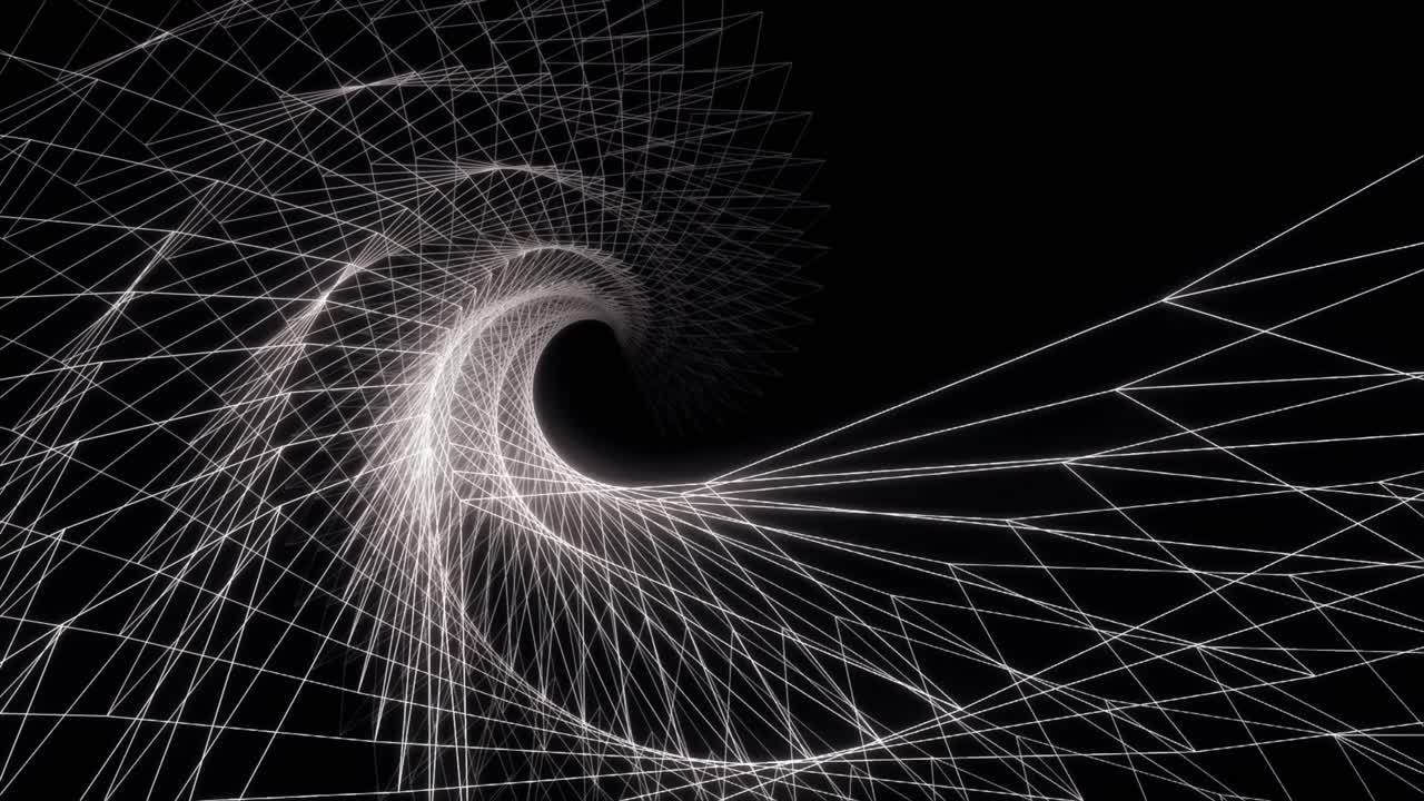 líneas blancas abstractas sobre un fondo negro