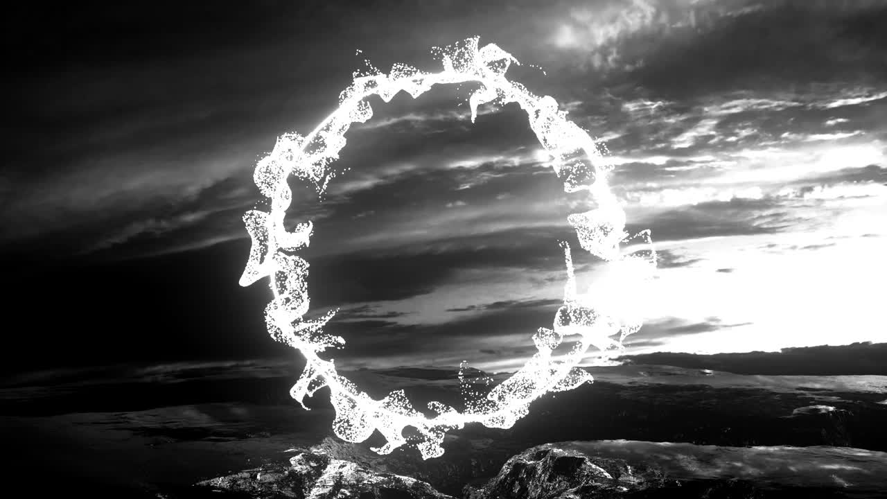 자연 환경에서 입자의 4k 추상 반지.