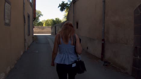 walking in historic auvergne, france