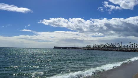 La-Malagueta-Strand-Ruhige-Wellen-Von-Alboran-Mittelmeer-Natur-Entspannung